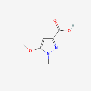 Chemical structure of 5-Methoxy-1-methyl-1H-pyrazole-3-carboxylic acid