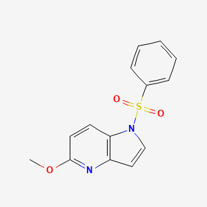 Chemical structure of 5-Methoxy-1-(phenylsulfonyl)-1H-pyrrolo[3,2-b]pyridine