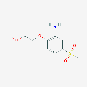 Chemical structure of 5-Methanesulfonyl-2-(2-methoxyethoxy)aniline