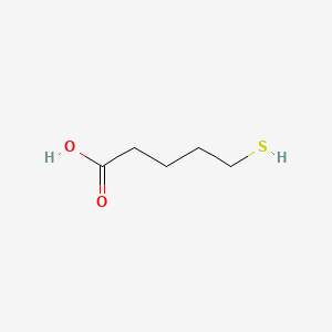 Chemical structure of 5-Mercaptopentanoic Acid