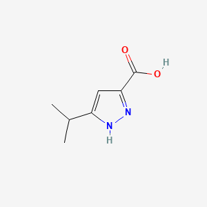 Chemical structure of 5-Isopropyl-1H-pyrazole-3-carboxylic acid