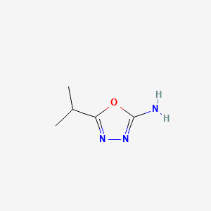 Chemical structure of 5-Isopropyl-1,3,4-oxadiazol-2-amine
