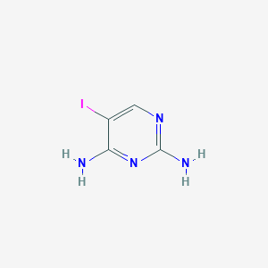 Chemical structure of 5-Iodopyrimidine-2,4-diamine