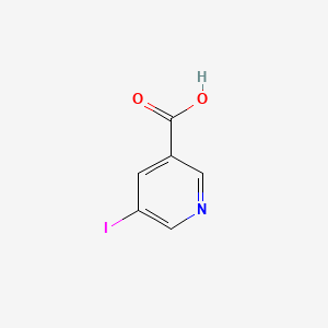 Chemical structure of 5-Iodonicotinic acid