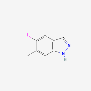 Chemical structure of 5-Iodo-6-methyl-1H-indazole