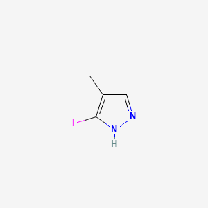 Chemical structure of 5-Iodo-4-methyl-1H-pyrazole