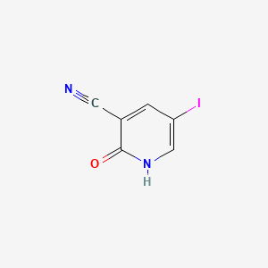 Chemical structure of 5-Iodo-2-oxo-1,2-dihydropyridine-3-carbonitrile