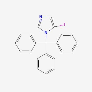 Chemical structure of 5-iodo-1-trityl-1H-imidazole