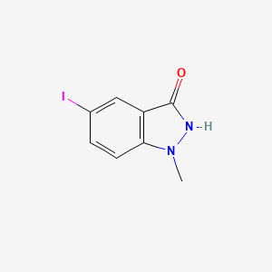 Chemical structure of 5-Iodo-1-methyl-1H-indazol-3-ol