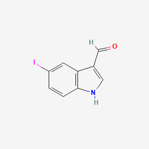 Chemical structure of 5-Iodo-1H-indole-3-carbaldehyde