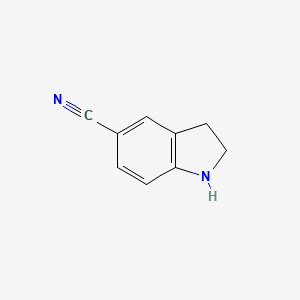 Chemical structure of 5-Indolinecarbonitrile