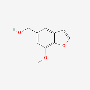 Chemical structure of 5-Hydroxymethyl-7-methoxybenzofuran