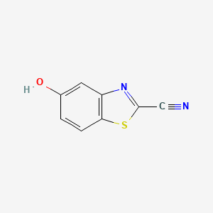 Chemical structure of 5-Hydroxybenzo[d]thiazole-2-carbonitrile