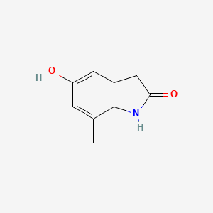 Chemical structure of 7-Methyl-5-hydroxy-2-oxindole