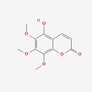 Chemical structure of 5-Hydroxy-6,7,8-trimethoxycoumarin