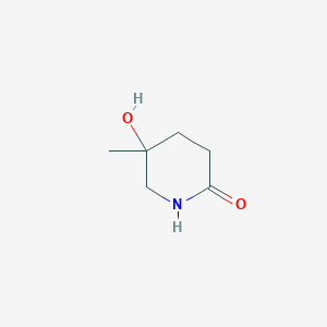 Chemical structure of 5-Hydroxy-5-methylpiperidin-2-one