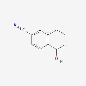 Chemical structure of 5-Hydroxy-5,6,7,8-tetrahydronaphthalene-2-carbonitrile