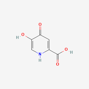 Chemical structure of 5-Hydroxy-4-oxo-1,4-dihydropyridine-2-carboxylic acid