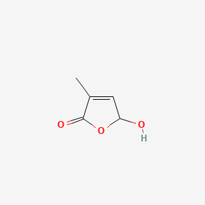 Chemical structure of 5-Hydroxy-3-methyl-2(5H)-furanone