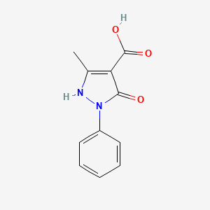 Chemical structure of 5-Hydroxy-3-methyl-1-phenyl-1H-pyrazole-4-carboxylic acid