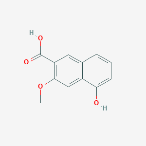 Chemical structure of 5-Hydroxy-3-methoxy-2-naphthoic acid