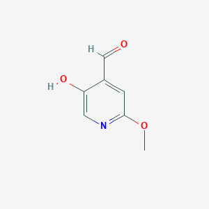 Chemical structure of 5-Hydroxy-2-methoxyisonicotinaldehyde