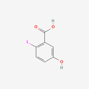 Chemical structure of 5-Hydroxy-2-iodobenzoic acid