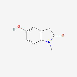 Chemical structure of 5-Hydroxy-1-methylindolin-2-one