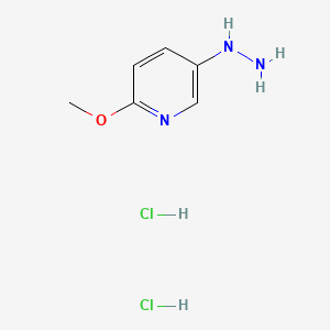 Chemical structure of 5-Hydrazinyl-2-methoxypyridine dihydrochloride