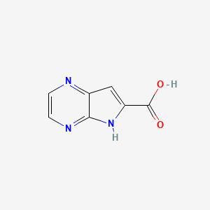 Chemical structure of 5H-Pyrrolo[2,3-b]pyrazine-6-carboxylic acid