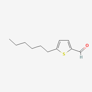 Chemical structure of 5-Hexylthiophene-2-carbaldehyde