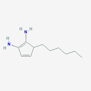 Chemical structure of 5-Hexylcyclopenta-1,3-diene-1,2-diamine