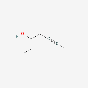 Chemical structure of 5-Heptyn-3-ol