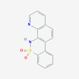 Chemical structure of 5H-quinolino[8,7-c][1,2]benzothiazine 6,6-dioxide