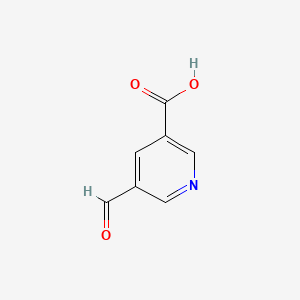 Chemical structure of 5-Formylnicotinic acid