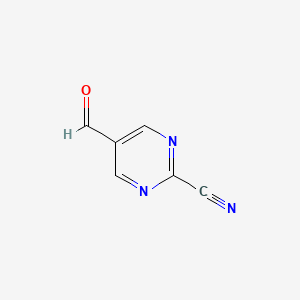 Chemical structure of 5-Formyl-2-pyrimidinecarbonitrile