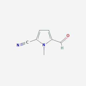 Chemical structure of 5-Formyl-1-methyl-1H-pyrrole-2-carbonitrile