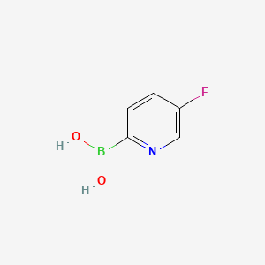 Chemical structure of 5-Fluoropyridine-2-boronic acid