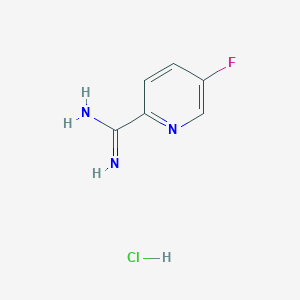 Chemical structure of 5-Fluoropicolinimidamide hydrochloride