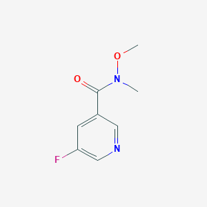 Chemical structure of 5-Fluoro-N-methoxy-N-methylnicotinamide