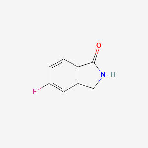 Chemical structure of 5-Fluoroisoindolin-1-one