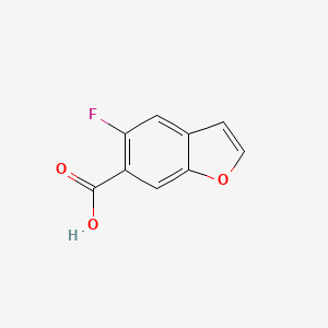 Chemical structure of 5-Fluorobenzofuran-6-carboxylic acid