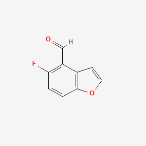 Chemical structure of 5-Fluorobenzofuran-4-carbaldehyde