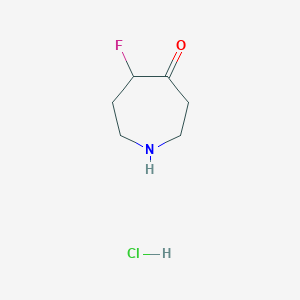 Chemical structure of 5-Fluoroazepan-4-One Hydrochloride