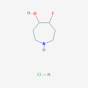 Chemical structure of 5-Fluoroazepan-4-Ol Hydrochloride