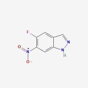 Chemical structure of 5-Fluoro-6-nitro-1H-indazole