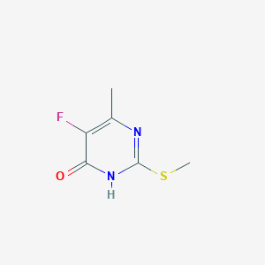 Chemical structure of 5-Fluoro-6-methyl-2-(methylthio)pyrimidin-4-ol