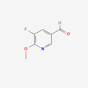 Chemical structure of 5-Fluoro-6-methoxynicotinaldehyde