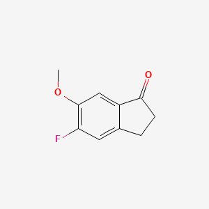 Chemical structure of 5-Fluoro-6-methoxy-2,3-dihydro-1H-inden-1-one