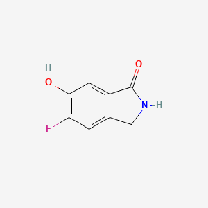 Chemical structure of 5-Fluoro-6-hydroxyisoindolin-1-one